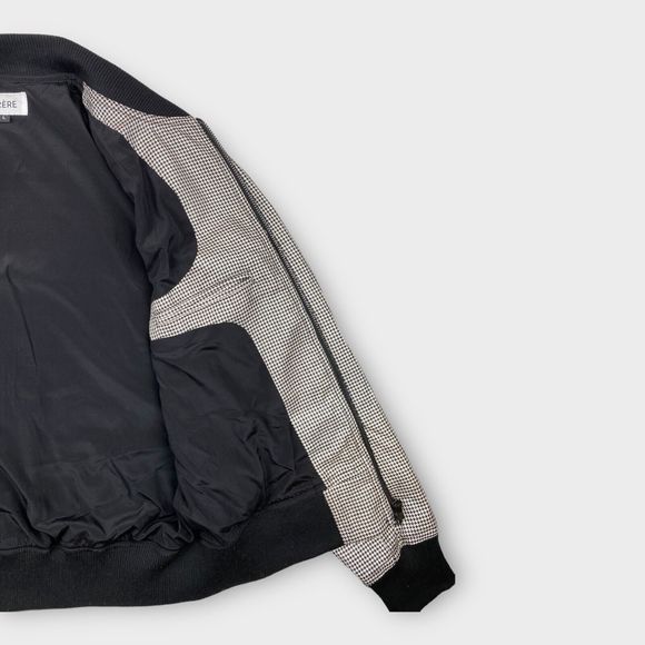 $3795 FRÈRE Men's L Houndstooth New York Designer Full Zip Bomber Jacket Frere - Picture 10 of 11